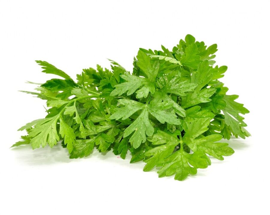 Parsley to prepare a medicinal decoction for prostatitis. 